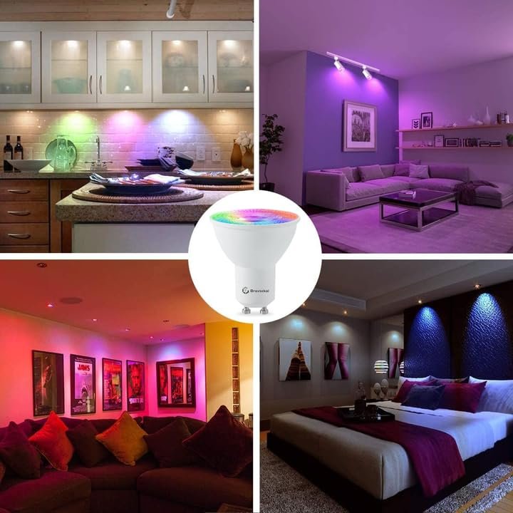 8 Packs GU10 RGB Track Lighting Kit Color Changing - 图片 4