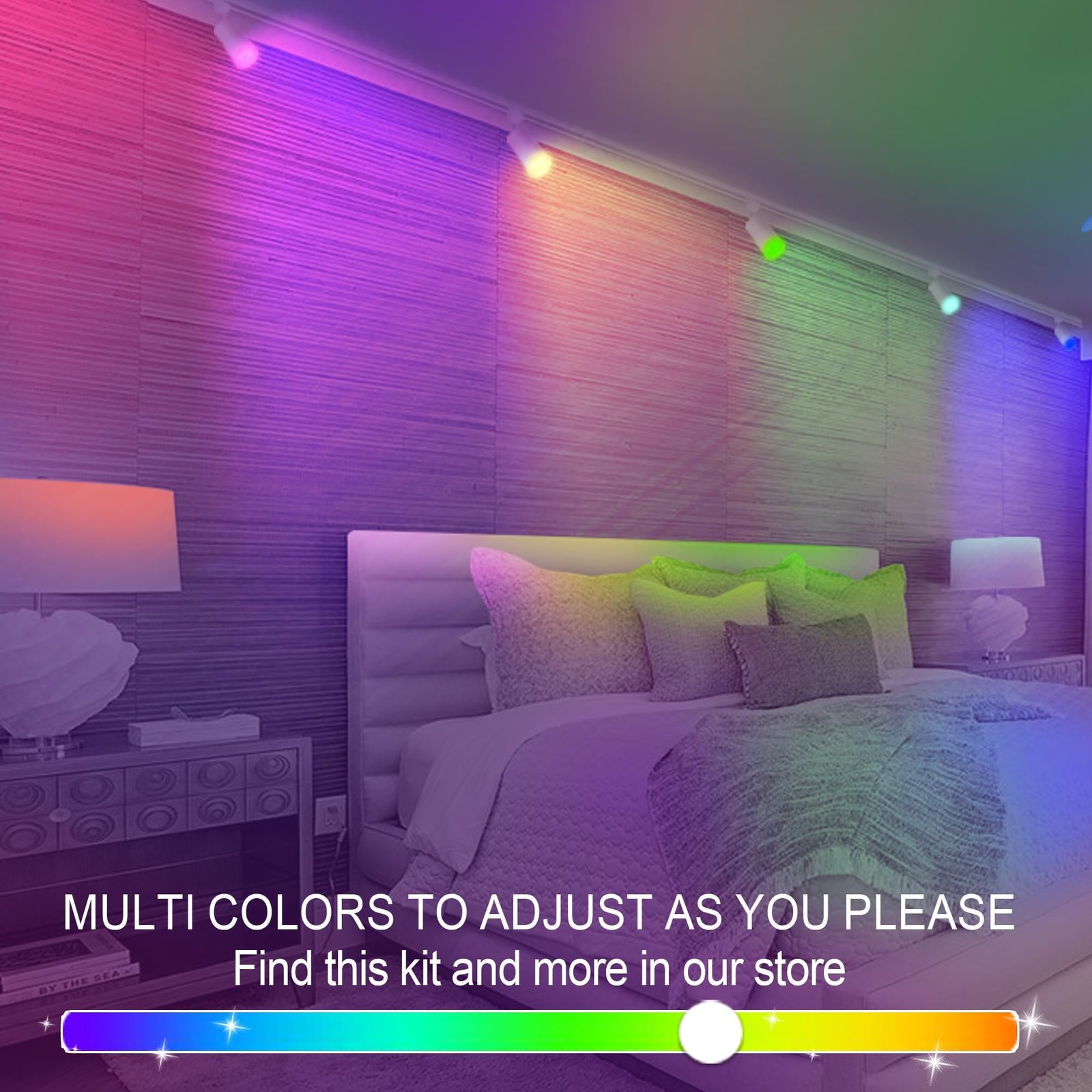 8 Packs GU10 RGB Track Lighting Kit Color Changing - 图片 5