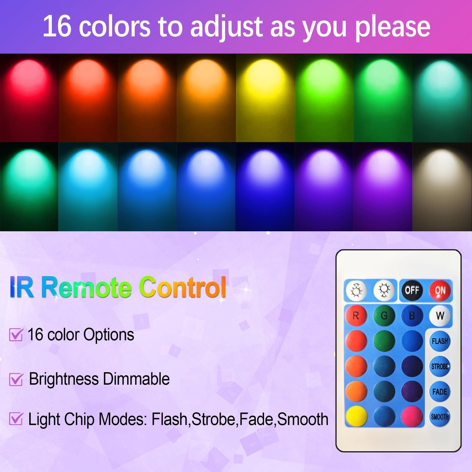 8 Packs GU10 RGB Track Lighting Kit Color Changing - 图片 7